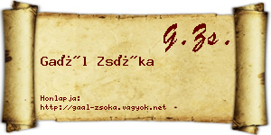 Gaál Zsóka névjegykártya